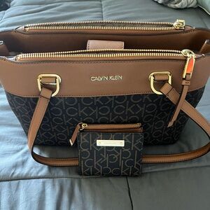 Calvin Klein shoulder bag and wallet